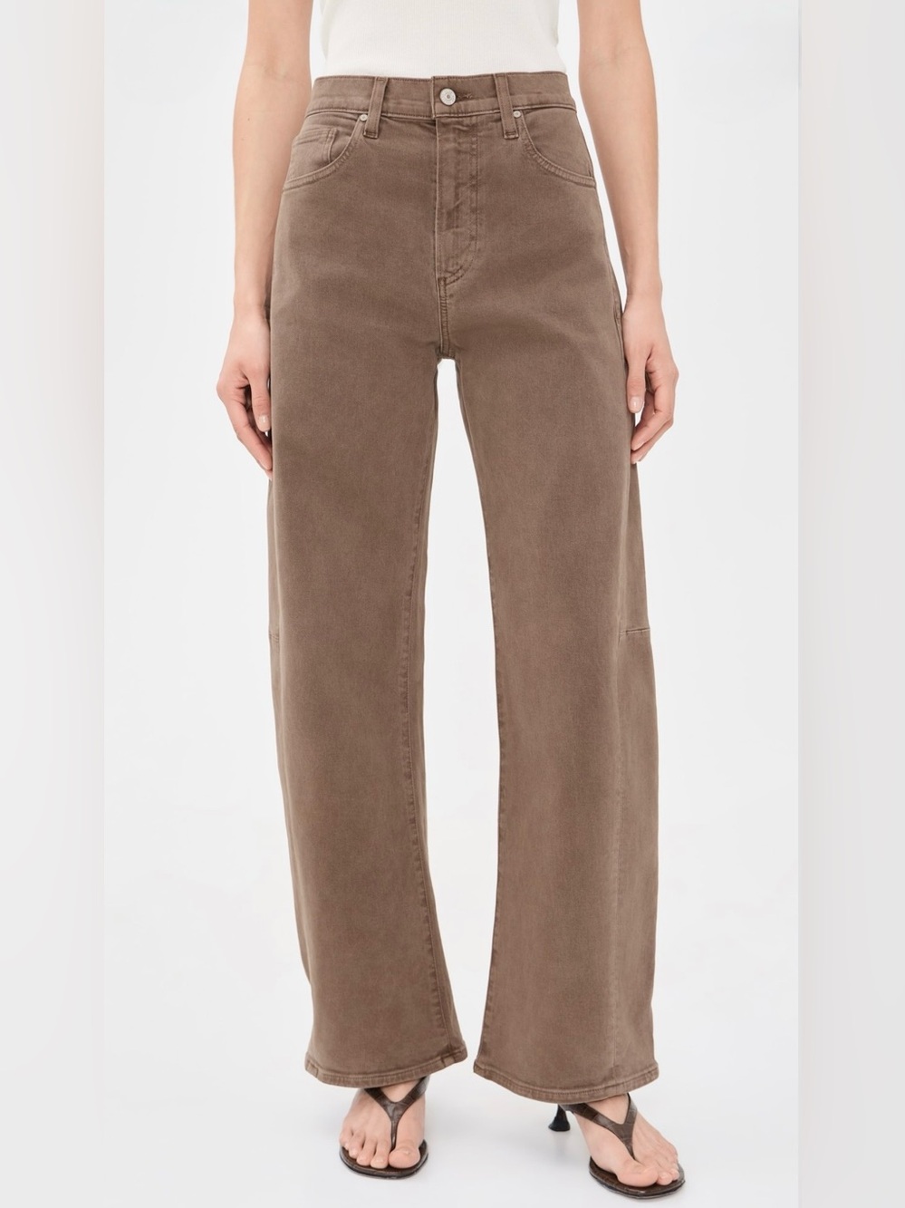 PAIGE size 28 Women’s Arellia Skimmer Barrel Leg Jean VINTAGE CANEWOOD